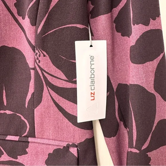 Liz Claiborne Kate Women’s Sz 6 Purple Floral Blazer Jacket Classic Fit NWT $79 - Picture 10 of 11